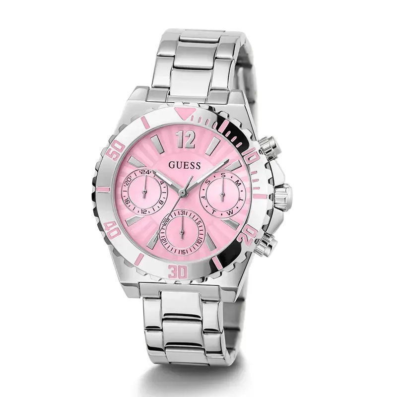 Guess Phoebe Pink Dial Fashion Ladies Watch- GW0696L1